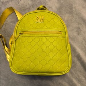 NWT Steve Madden BBlogo Update Logo Faux Leather Backpack; Cress Green